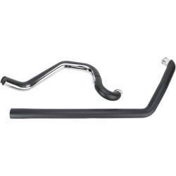 PartzBiz HD DS18020254 - Supertrapp Black 2-Into-2 True Dual Headers Headpipes Exhaust Harley FLH/T 86-08