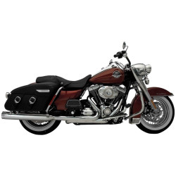 PartzBiz HD DS18010521 - SuperTrapp Kerker 140-78226 Chrome Stout CVO 4" Slip On Mufflers 10-16 Harley FL 1801-0521 18010521 electra road street glide king