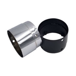 PartzBiz HD TAB-TIP-EXTENSION - Tab Performance Black 2" Tip Compatible Exhaust Extensions for 4.5" Mufflers