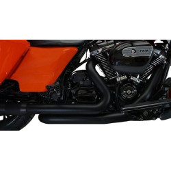 PartzBiz HD TAB-123-2203 - Tab Performance Black 2-n-2 Headpipe Fully Shielded Harley M8 Touring 17-Up