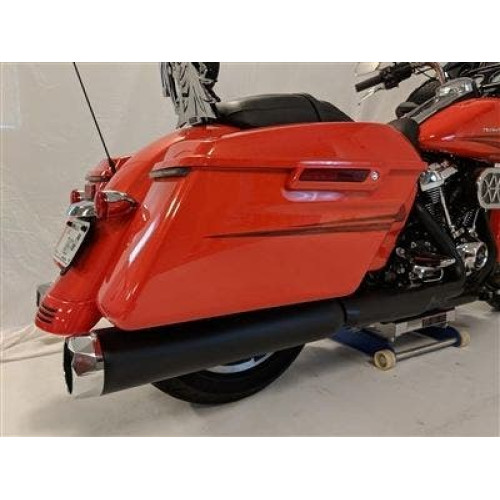 PartzBiz HD: 4402640-Tab Performance Black 4.5" B.A.M. Stick Slip On Mufflers Harley M8 FLH 17-22 | TAB-121-2297