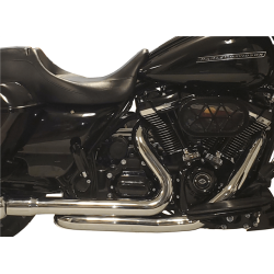 PartzBiz HD TAB-123-1203 - Tab Performance Chrome 2-n-2 Headpipe Fully Shielded Harley M8 Touring 17-Up