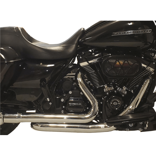 PartzBiz HD: 4402644-Tab Performance Chrome 2-n-2 Headpipe Fully Shielded Harley M8 Touring 17-Up