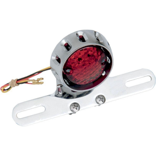 PartzBiz HD: 4402614-Drag Speciaties Custom Bobber LED Chrome Taillight & License Plate Mount - 2010-0796