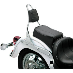 PartzBiz HD DSDS265520 - Tapered Stitched Sissybar Pad Round Sissy Bars Universal Harley Softail Dyna XL | DS-265520