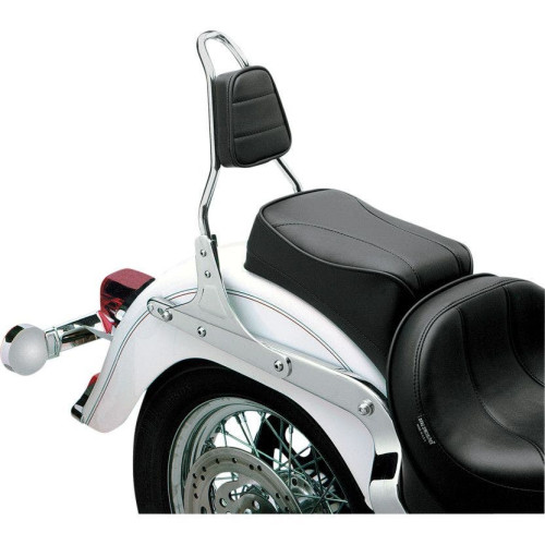 PartzBiz HD: 4402616-Tapered Stitched Sissybar Pad Round Sissy Bars Universal Harley Softail Dyna XL | DS-265520