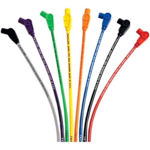 PartzBiz HD: 4402588-Sumax Taylor 8mm Spiro-Pro Black Colored Spark Plug Wires Set Harley 99-08 FLH | 20034