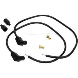PartzBiz HD DSDS242358 - Sumax Taylor 8mm 24 ” L 135 องศา Spiro-Pro Black Spark Plug Wires Harley Custom | 76083