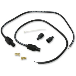 PartzBiz HD DSDS242040 - Sumax Taylor 8mm 24 ” L 180 องศา Spiro-Pro Black Spark Plug Wires Harley Custom | 76085