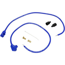 PartzBiz HD DSDS242034 - Sumax Taylor 8mm 24 ” L 90 องศา Spiro-Pro Blue Spark Plug Wires Harley Custom | 76681