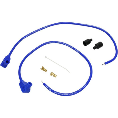PartzBiz HD: 4402598-Sumax Taylor 8mm 24" L 90 Degree Spiro-Pro Blue Spark Plug Wires Harley Custom | 76681