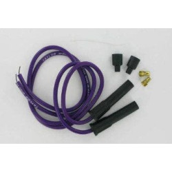 PartzBiz HD DSDS242355 - Sumax Taylor 8mm 24 ” L 90 องศา Spiro-Pro สายหัวเทียนสีม่วง Harley Custom | 76381