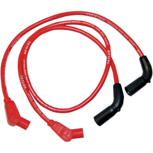 PartzBiz HD: 4402571-Sumax Taylor 8mm Spiro-Pro Red Colored Spark Plug Wires Set for Harley 09-16 FLH | 20236