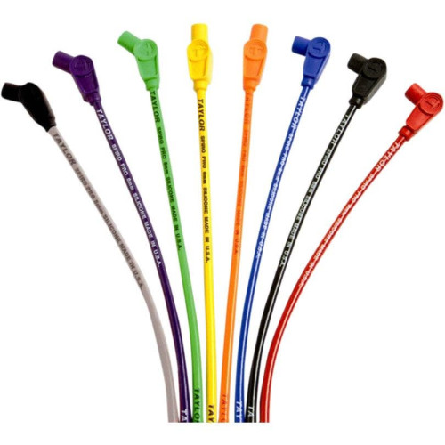 PartzBiz HD: 4402572-Sumax Taylor 8mm Spiro-Pro Red Colored Spark Plug Wires Set for Harley 84-98 FLH | 77233