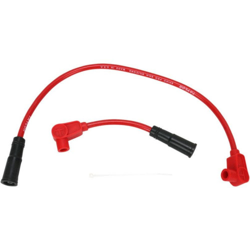 PartzBiz HD: 4402574-Sumax Taylor 8mm Spiro-Pro Red Colored Spark Plug Wires Harley 00-17 FX/FL FXD | 20231