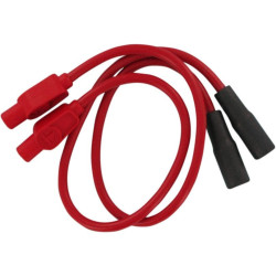 PartzBiz HD DS21040071 - Sumax Taylor 8mm Spiro-Pro ชุดสายหัวเทียนสีแดงสำหรับ Harley 99-08 FLH | 20234