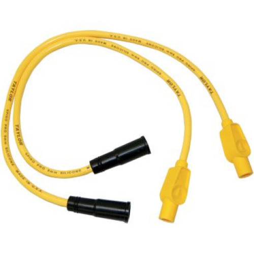 PartzBiz HD: 4402582-Sumax Taylor 8mm 24" L 90 Degree Spiro-Pro Yellow Spark Plug Wires Harley Custom | 76481