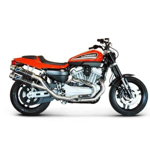 PartzBiz HD: 4402557-Termignoni 754995 Round 2-1-2 Stainless Race System Harley Davidson XR1200 R sportster sporty flat track best for performance italian replacement EXHAUST MUFFLER