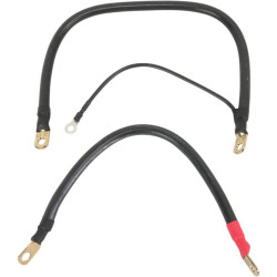 PartzBiz HD DS21130206 - Terry Components 4 Gauge Complete Battery Cable Kits Harley 07 FLHT w/ Aux Wire | 22040