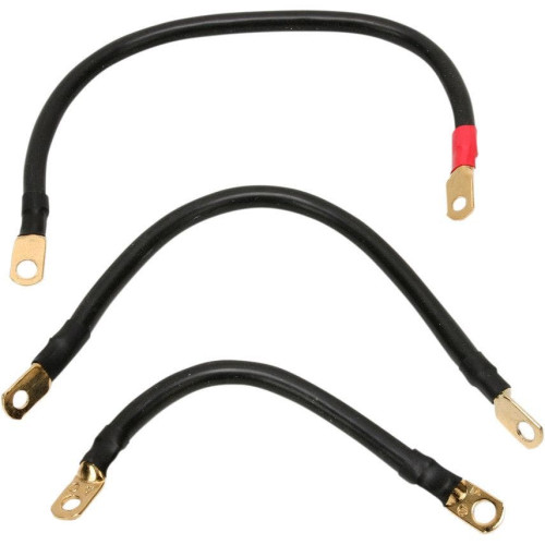 PartzBiz HD: 4402530-Terry Components 4 Gauge Complete Battery Cable Kits Harley 84-88 FXR | 22030