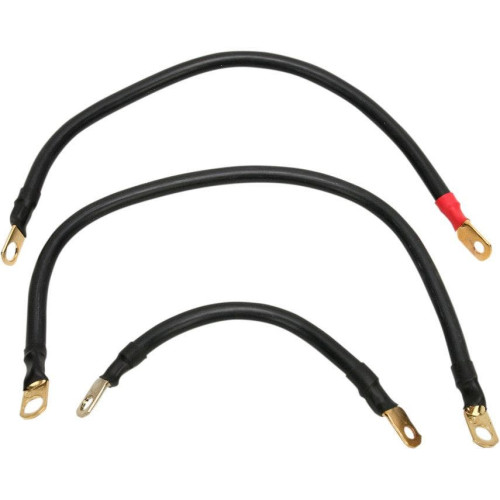 PartzBiz HD: 4402531-Terry Components 4 Gauge Complete Battery Cable Kits Harley 84-88 Softail | 22010
