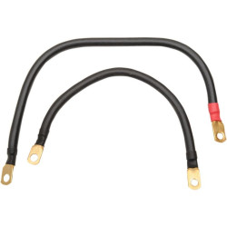 PartzBiz HD DSDS242139 - Terry Components 4 Gauge Complete Battery Cable Kits Harley 89-94 FXR | 22095
