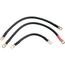 PartzBiz HD DS21130032 - Terry Components 4 Gauge Complete Battery Cable Kits Harley 93-06 FLH Touring | 22050