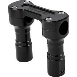 PartzBiz HD DS06021248 - Thrashin Supply Black 4" Hole Shot Risers Internal Wiring 3.5" Center Harley