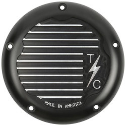 PartzBiz HD DS11070696 - Thrashin Supply Black 5 Hole Derby Cover Finned Harley M8 Touring 17-Up