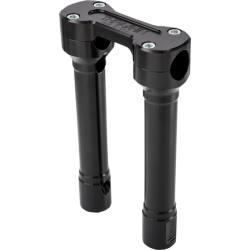 PartzBiz HD DS06021244 - Thrashin Supply Black 8" Hole Shot Risers Internal Wiring 3.5" Center Harley