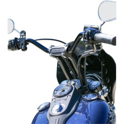 PartzBiz HD DS06021048 - Thrashin Supply Black 8" w/o Gauge Cutout Handlebar Straight Riser TSC-8000-1 0602-1048 06021048 bar custom harley davidson