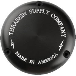 PartzBiz HD DS11070585 - Thrashin Supply Black Classic Billet Derby Cover 3-Hole Evo TSC-3000-4 1107-0585 11070585