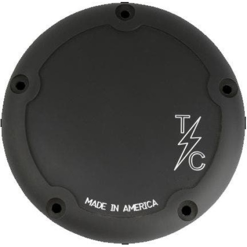 PartzBiz HD: 4402494-Thrashin Supply Black Dished Billet Derby Cover 5-Hole Evo TSC-3011-41107-0589 11070589 PartzBiz HD: 4402494-Thrashin Supply Black Dished Billet Derby Cover 5-Hole Evo TSC-3011-41107-0589 11070589