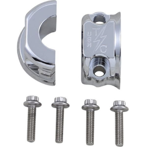 PartzBiz HD: 4402445-Thrashin Supply Co Chrome Machined 1" Brake Clutch Perch Clamps Harley ARP PartzBiz HD: 4402445-Thrashin Supply Co Chrome Machined 1" Brake Clutch Perch Clamps Harley ARP