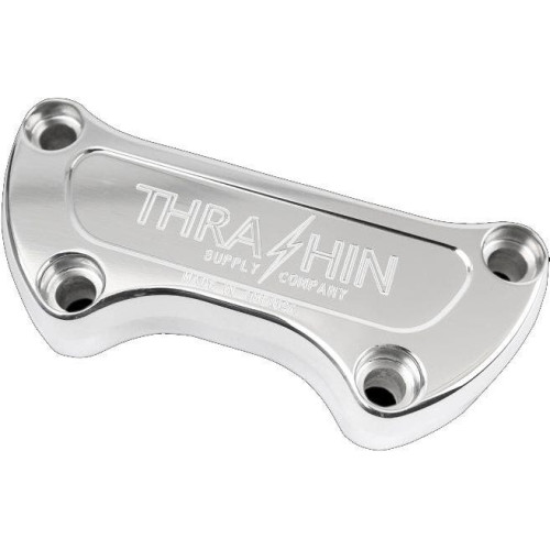 PartzBiz HD: 4402446-Thrashin Supply Co Polished Silver 1" Top Handlebar Clamp FX FL TSC-2800-2 0603-0795 06030795 PartzBiz HD: 4402446-Thrashin Supply Co Polished Silver 1" Top Handlebar Clamp FX FL TSC-2800-2 0603-0795 06030795