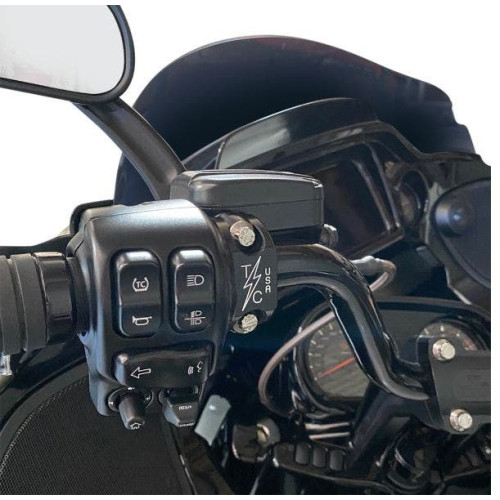 PartzBiz HD: 4402451-Thrashin Supply Co Twice Cut Machined 1" Brake Clutch Perch Clamps Harley ARP