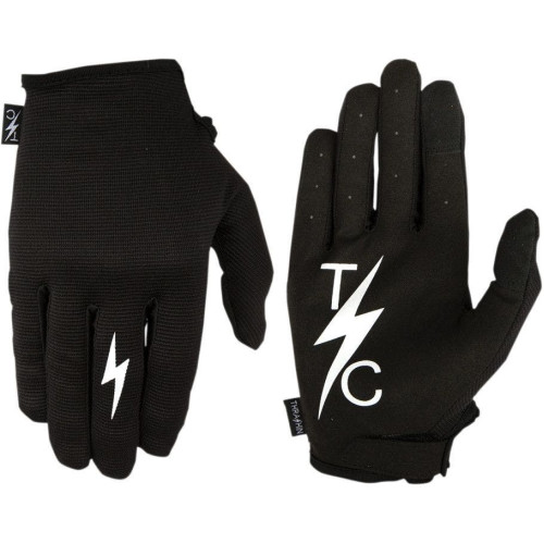 PartzBiz HD: 4402456-Thrashin Supply Company Black/Black Stealth V2 Motorcycle Gloves