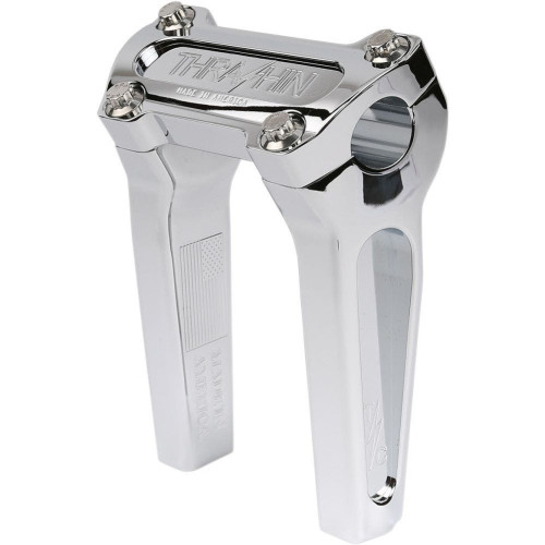 PartzBiz HD: 4402431-Thrashin Supply Company Chrome 6" w/o Gauge Cutout Handlebar Riser TSC-6000-3 0602-1045 06021045 bar custom harley davidson