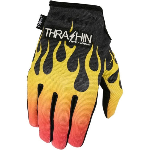 PartzBiz HD: 4402434-Thrashin Supply Company Flame Stealth Motorcycle Gloves