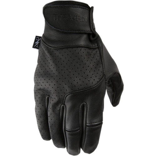 PartzBiz HD: 4402404-Thrashin Supply Company Siege Black Leather Motorcycle Gloves