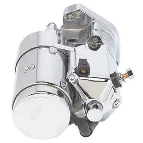 PartzBiz HD: 4402385-Thunder Fire Chrome 2.0KW Side Angled Post Starter 89-06 Harley Big Twin 70-227 