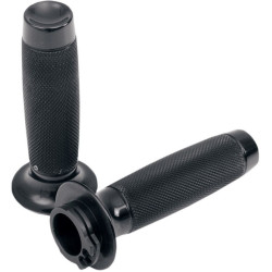 PartzBiz HD DS06300437 - Todds Cycle Aluminum Moto Black Hand Grips w/ Knurl Harley Cable Throttle 84-17 | MGK-2 PartzBiz HD DS06300437 - Todds Cycle Aluminum Moto Black Hand Grips w/ Knurl Harley Cable Throttle 84-17 | MGK-2