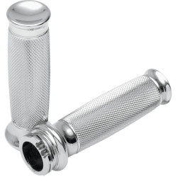 PartzBiz HD DS06300441 - Todds Cycle Aluminum Vice Chrome Hand Grips w/ Knurl Harley Cable Throttle 84-17 | VGK-1 PartzBiz HD DS06300441 - Todds Cycle Aluminum Vice Chrome Hand Grips w/ Knurl Harley Cable Throttle 84-17 | VGK-1