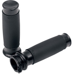 PartzBiz HD DS06300444 - Todds Cycle Aluminum Vice Black Hand Grips w/ Rubber Harley Cable Throttle 84-17 | VGR-2 PartzBiz HD DS06300444 - Todds Cycle Aluminum Vice Black Hand Grips w/ Rubber Harley Cable Throttle 84-17 | VGR-2