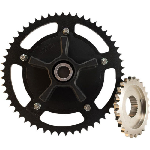 PartzBiz HD: 4402289-Trask 530 Chain Drive Conversion Cush Kit พร้อมสเตอร์หน้า Harley FLH/T | TM-2901