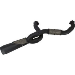 PartzBiz HD DS18002497 - Trask TM-5110BK Black Big Sexy 2-1 High Performance Exhaust Harley FLH M8 17up | TM-5110BK