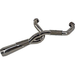 PartzBiz HD DS18002498 - Trask TM-5110PO Polished Big Sexy 2-1 High Performance Exhaust Harley FLH M8 | TM-5110PO
