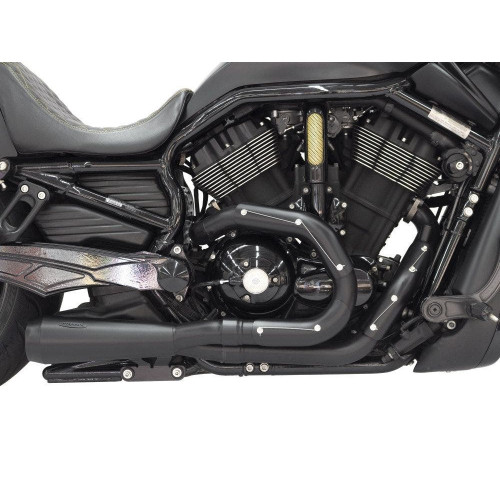 PartzBiz HD: 4402234-Trask Black TM-5400BK Assault 2-into-1 Exhaust System Harley V-Rod 07-17 PartzBiz HD: 4402234-Trask Black TM-5400BK Assault 2-into-1 Exhaust System Harley V-Rod 07-17