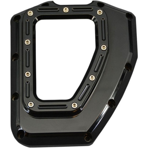PartzBiz HD: 4402218-Trask TM-017BK Black Assault Series Cam Cover w/ Window 01-17 Harley Davidson Twin Cam 88 96 103 Softail Touring FLH FLHR FLHT FLTR FXS FLS Glide king electra road slim fat boy bob classic breakout camshaft aluminum plate upgrade replacement 0940-1849