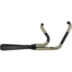 PartzBiz HD DS18002495 - Trask TM-5060BK Black 2-1 Assault Exhaust Full System Harley Softail TC 00-17 1800-2495 1800 2495 twin cam milwaukee eight best for buy heritage slim fat boy bob deluxe sport glide pipe silencer muffler header